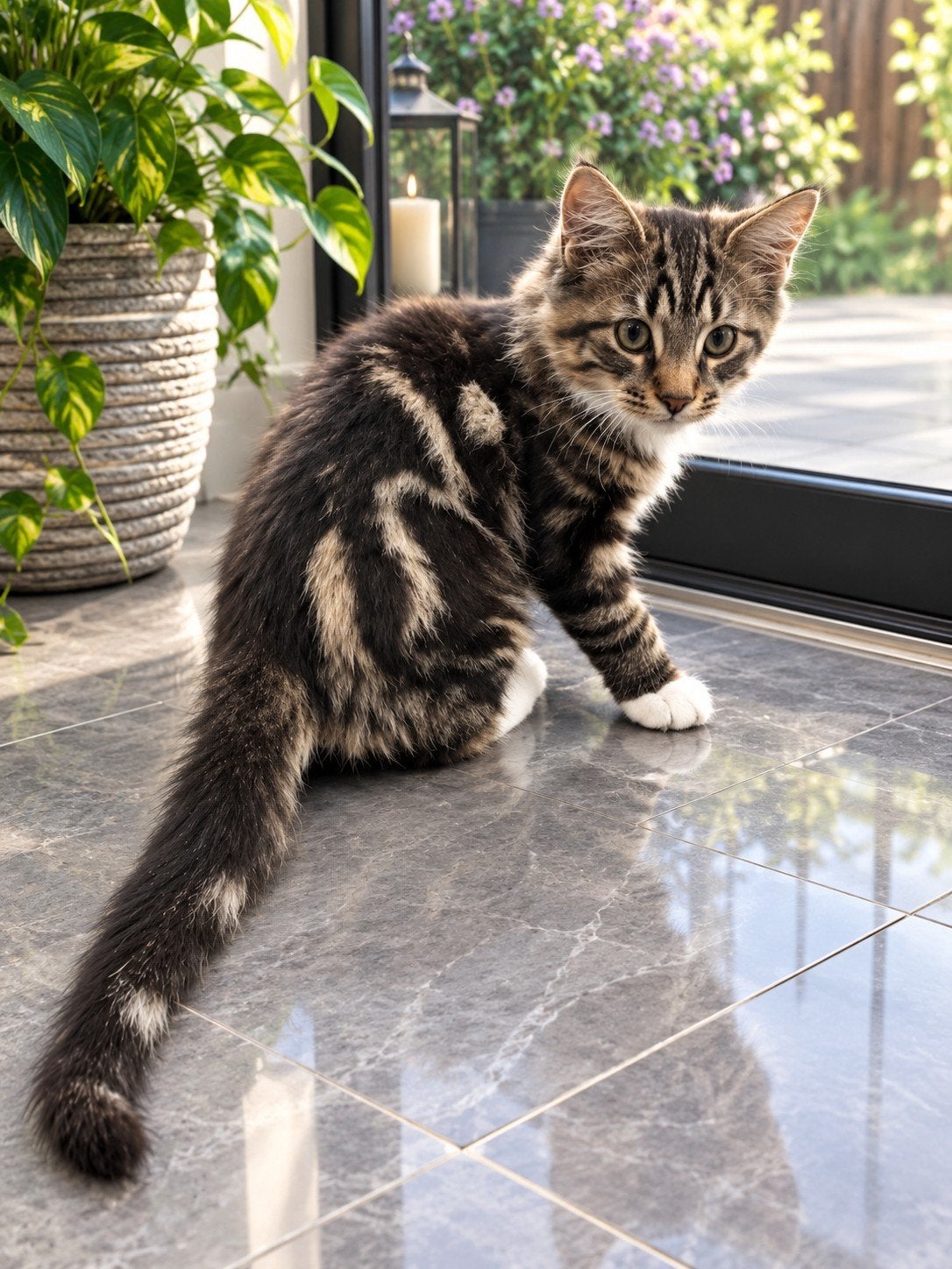 100% Maine Coon., Poes, Gechipt, 0 tot 2 jaar