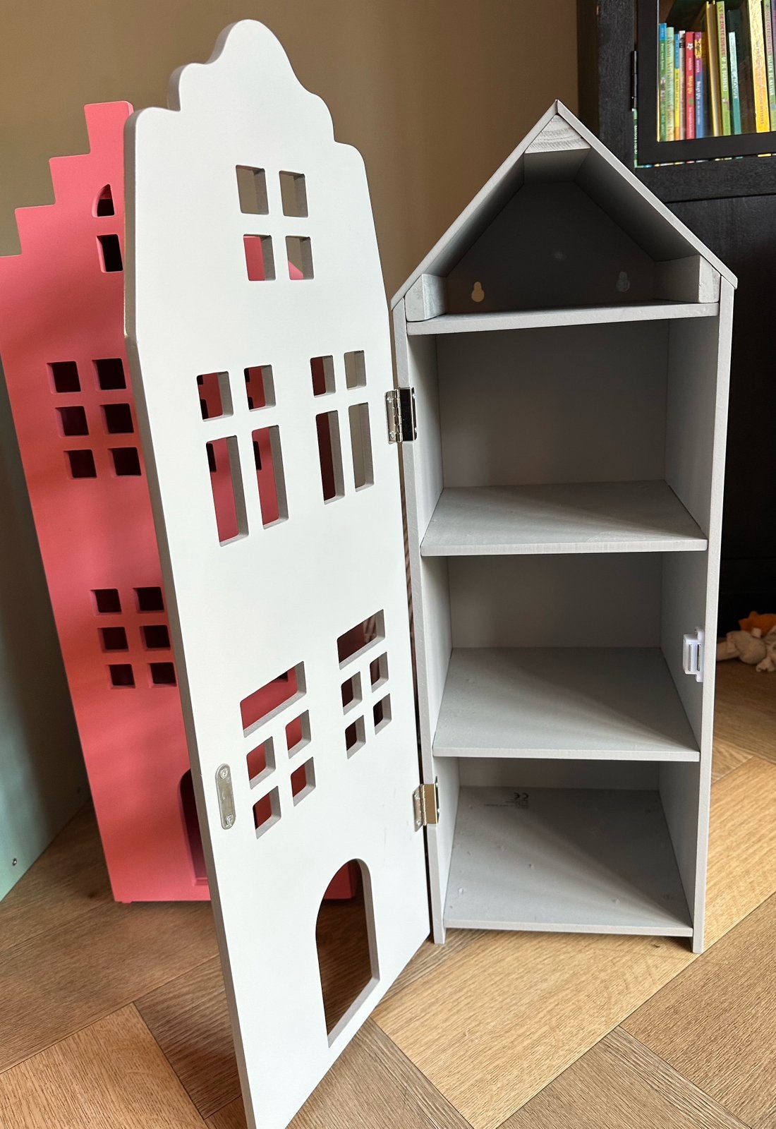 HEMA Grachtenpand Poppenhuis - Grijs, Ophalen, Zo goed als nieuw, Poppenhuis