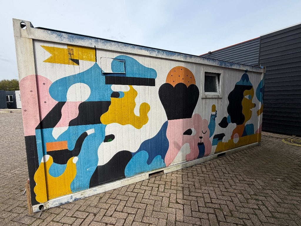 Gebruikte sanitair unit - 6x2,44m - douches en toiletten, Ophalen of Verzenden, Gebruikt