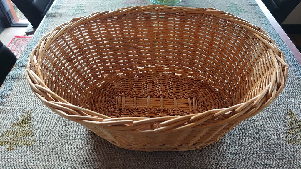 rieten (wicker) mand., Mand, Nieuw, Ophalen of Verzenden, Riet