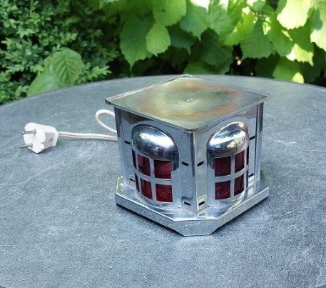 Chromen Daalderop elektrisch theelichtje (Kacheltje)  , Ophalen of Verzenden