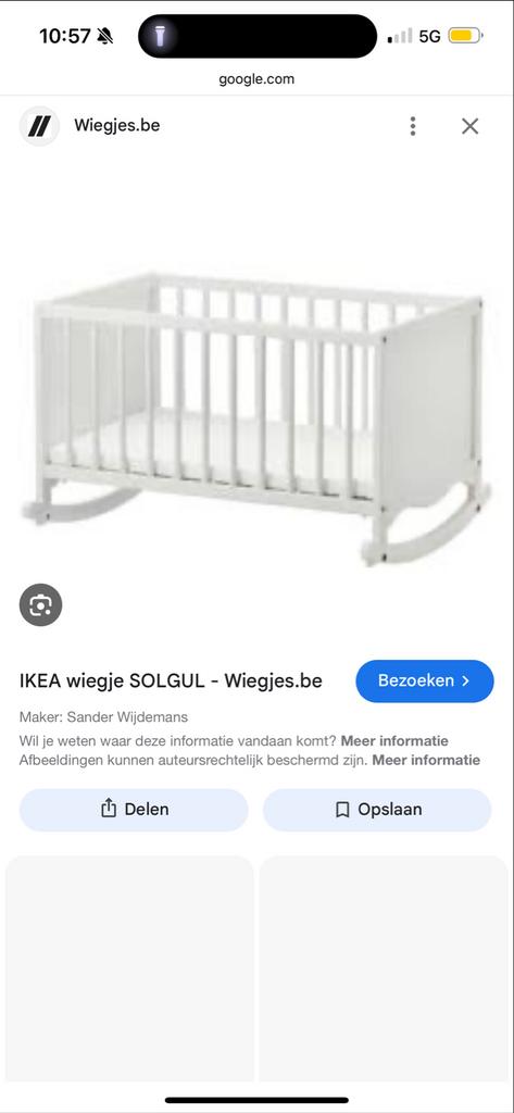 IKEA SOLGUL Wiegje - Gedemonteerd, Kinderen en Baby's, Babywiegjes en Ledikanten, Ophalen of Verzenden, Zo goed als nieuw, Wieg