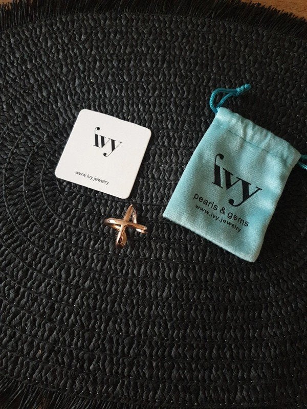 Ivy Infinity Ring Rose-Gold, Sieraden, Tassen en Uiterlijk, Ringen, Overige materialen, Gebruikt, Ophalen of Verzenden, 17 tot 18