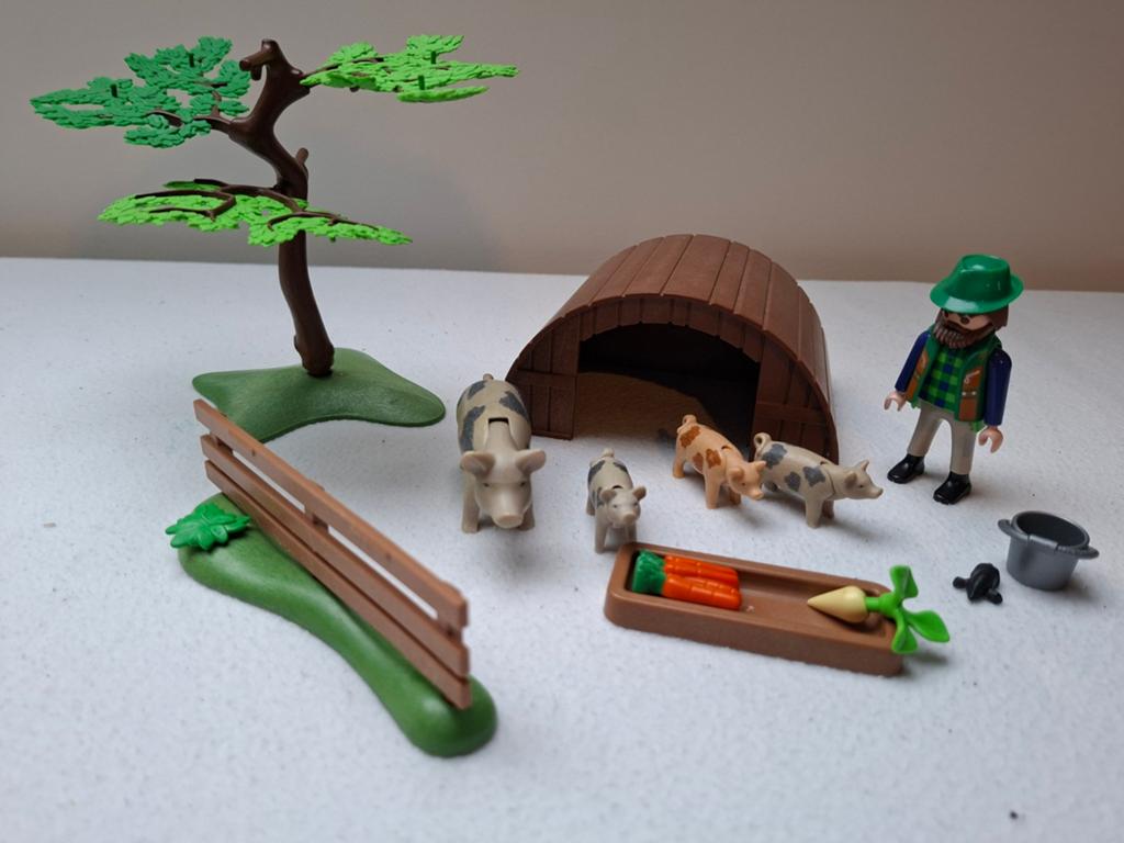 Playmobil Varkensverblijf met boer en varkens, Ophalen of Verzenden, Gebruikt