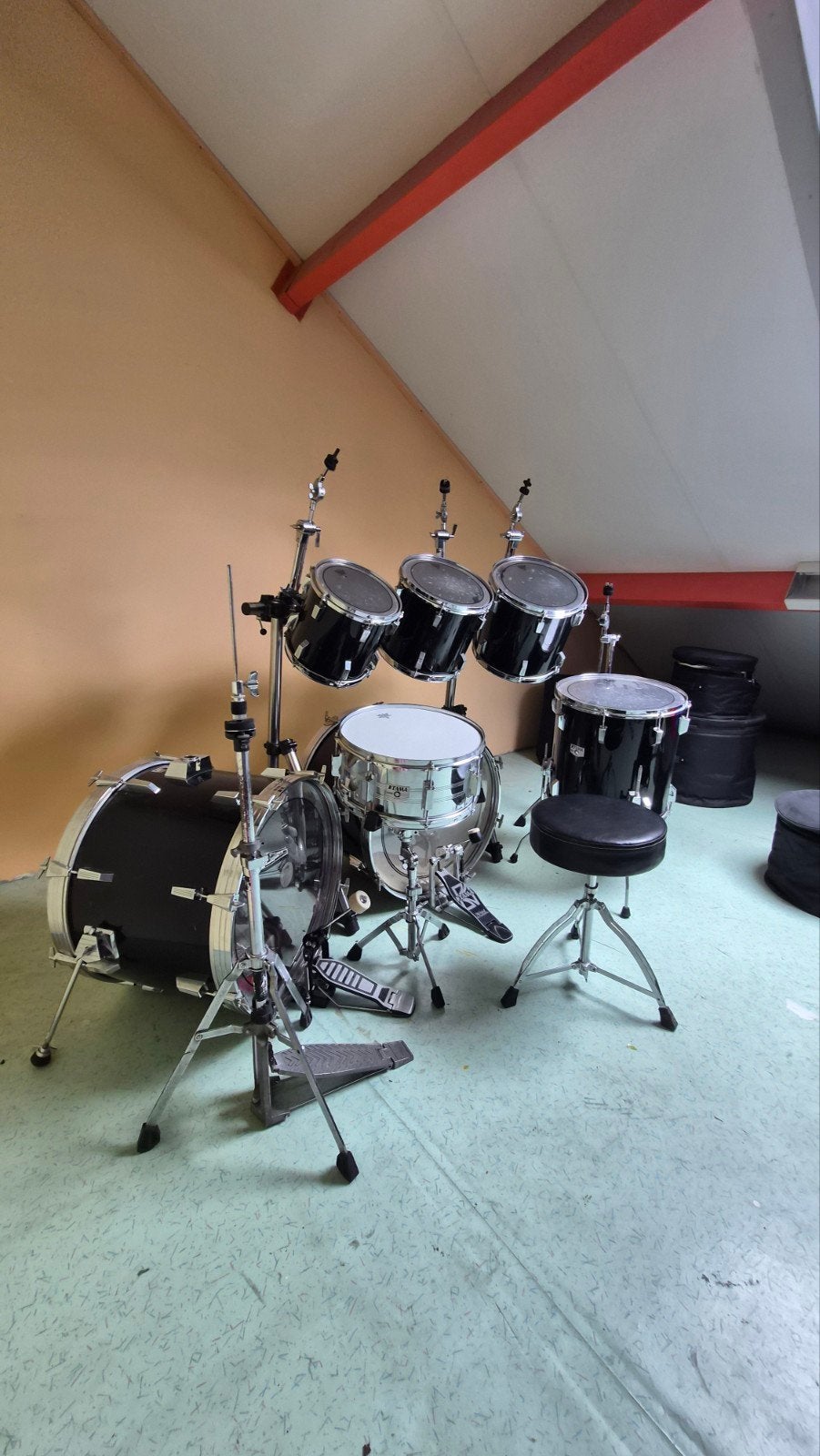 Tama Rockstar Drumstel - Compleet en Gebruikt, Muziek en Instrumenten, Drumstellen en Slagwerk, Ophalen, Gebruikt, Tama