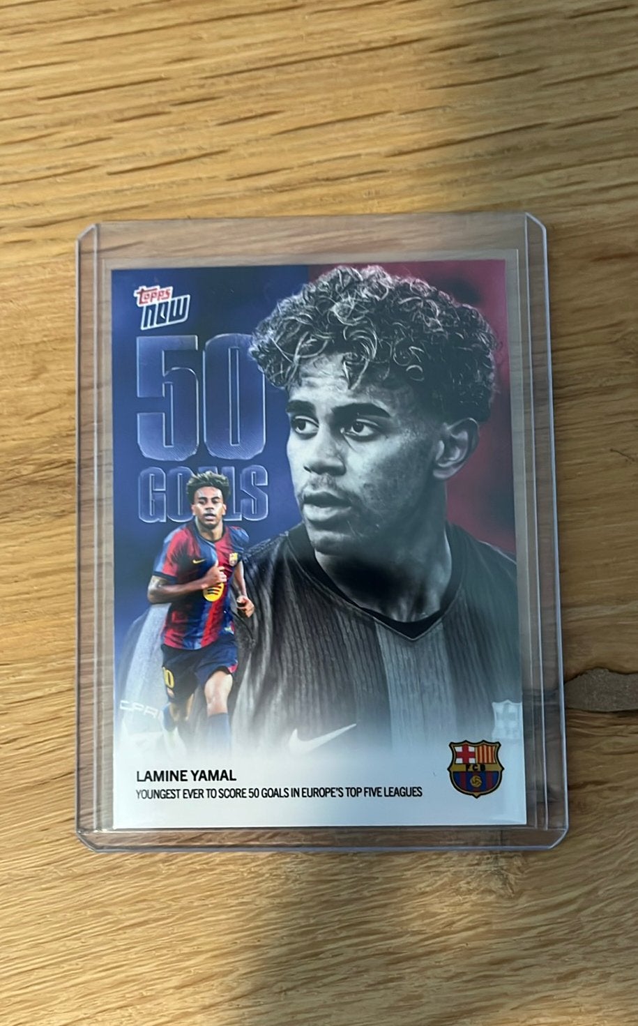 Lamine Yamal 50 Goals in Top 5 Leagues, Topps Now, Ophalen of Verzenden, Zo goed als nieuw, Plaatje