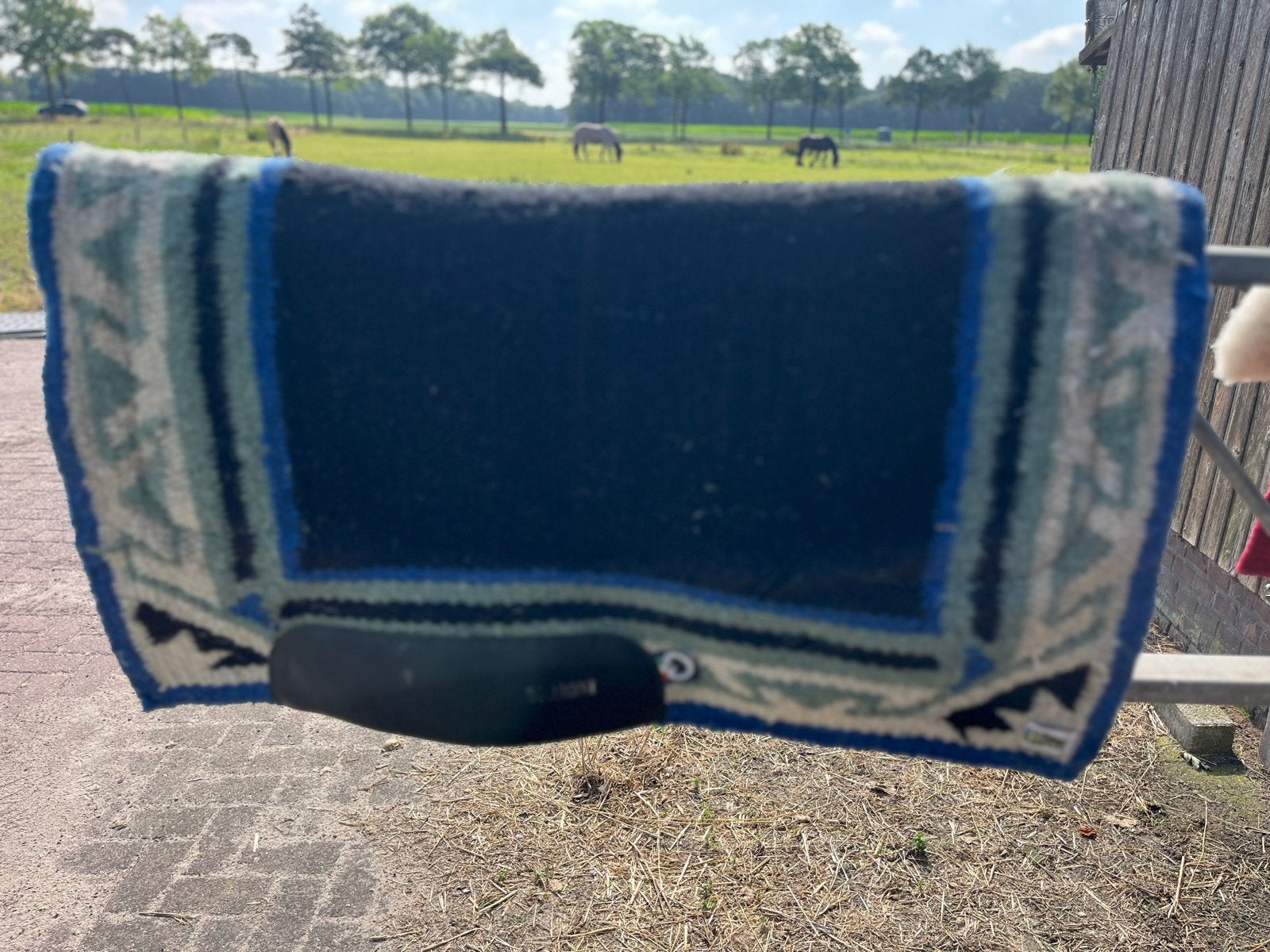 Burioni westernpad met wol blauw, Dieren en Toebehoren, Ophalen of Verzenden
