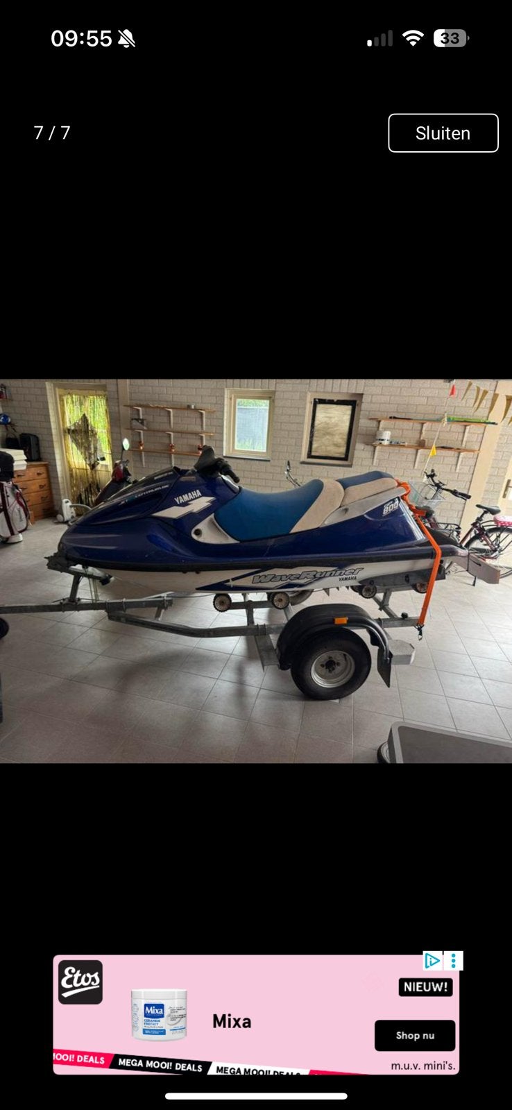 Yamaha gp 800, Ophalen
