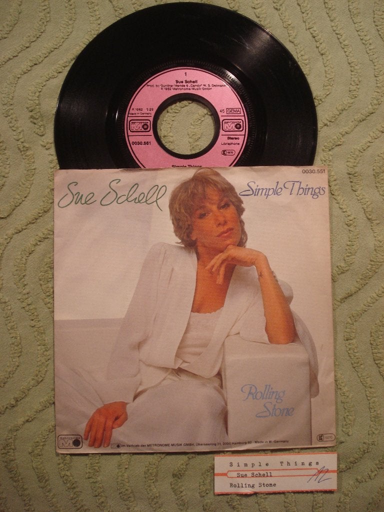 Sue Schell 7" Vinyl Single: ‘Simple things’ (Duitsland), Ophalen of Verzenden, Zo goed als nieuw, 7 inch, Pop