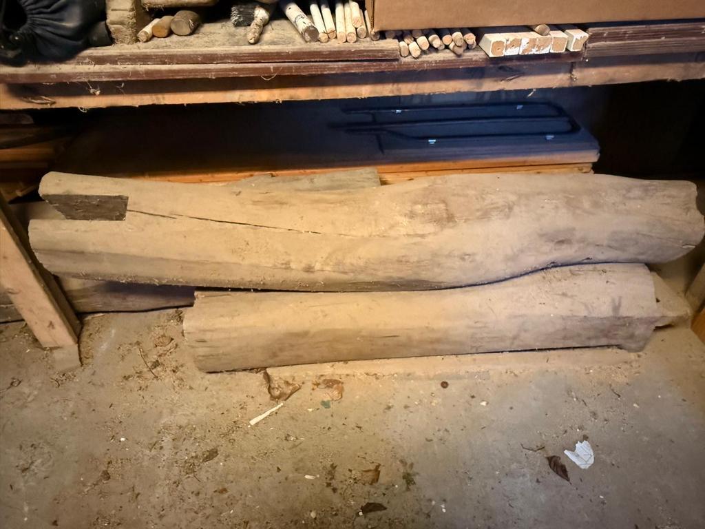 Gebruikte eiken houten gebinten balken - 5 stuks, Doe-het-zelf en Verbouw, Ophalen, Gebruikt, Eiken, 250 tot 300 cm