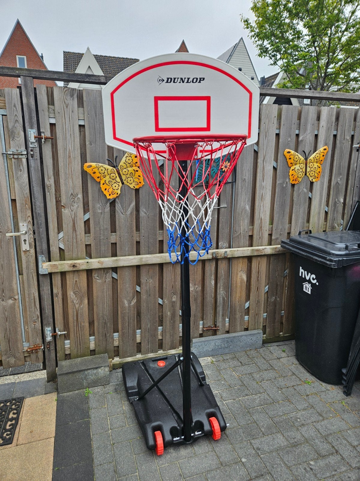 Dunlop Basketbal paal in hoogte verstelbaar, Ophalen, Zo goed als nieuw, Ring, Bord of Paal