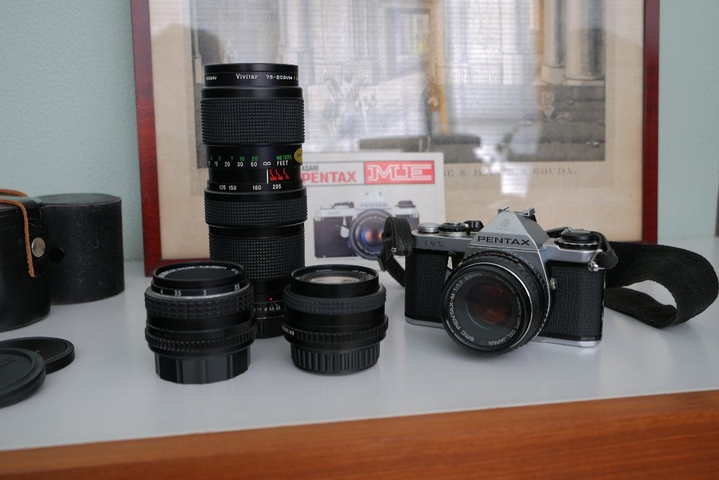Pentax ME met lenzen, Ophalen of Verzenden, Gebruikt, Spiegelreflex, Pentax