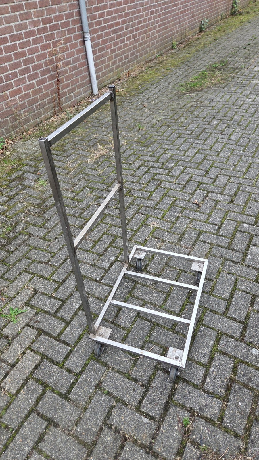 RVS transportkarren op wielen, 100 liter of meer, Ophalen, Gebruikt, Transportkar