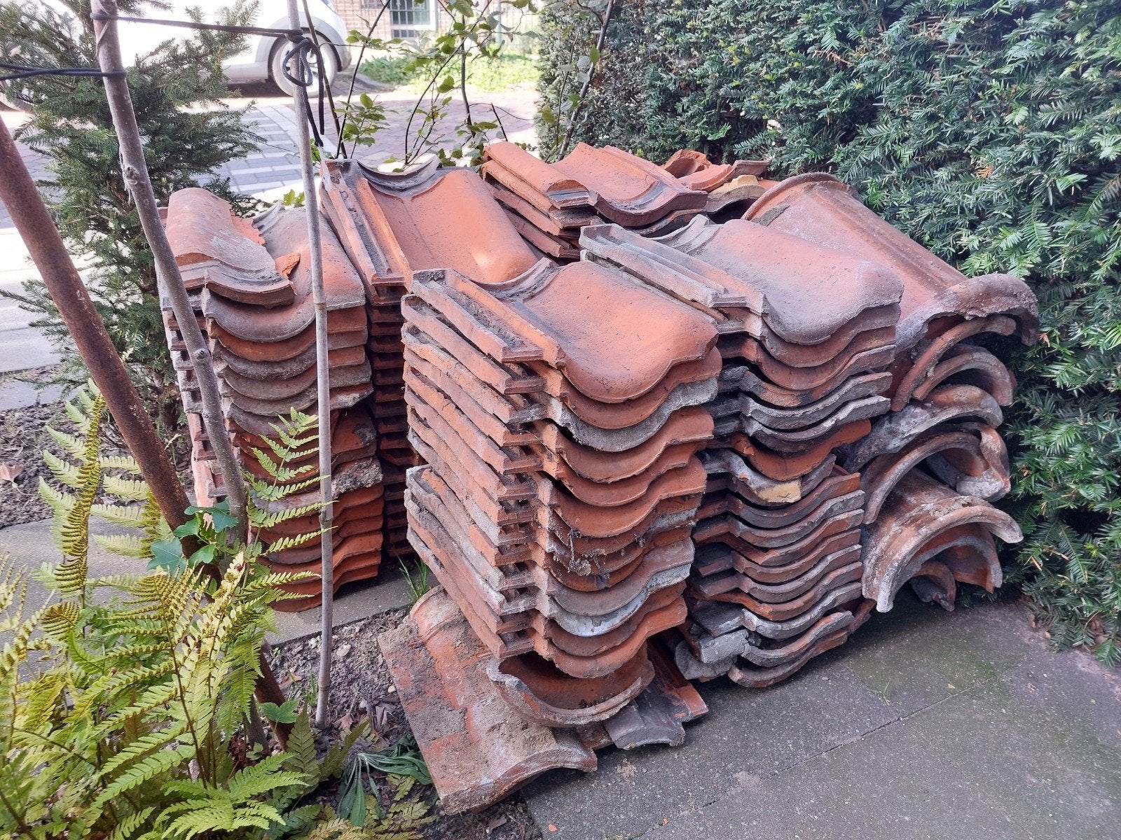 Dakpannen, Ophalen, Gebruikt, Steen of Klei, 15 m² of meer
