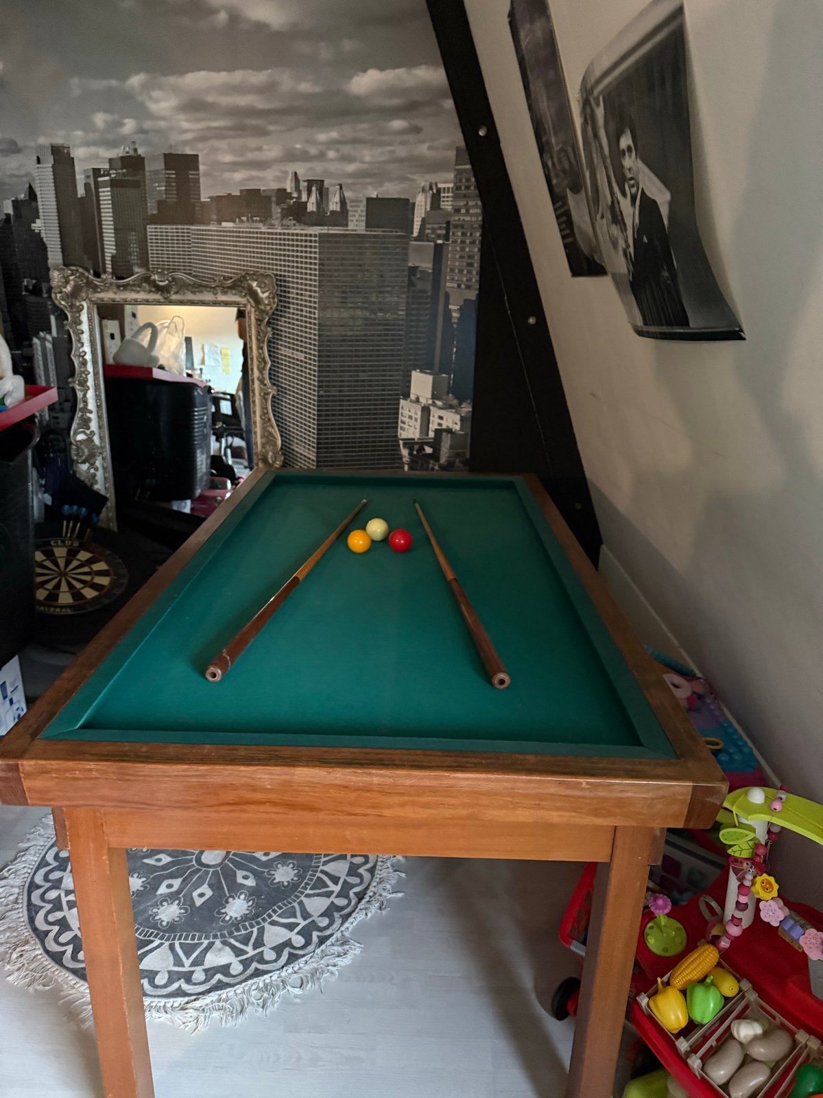Biljarttafel met accessoires, Sport en Fitness, Biljarten en Poolen, Ophalen, Zo goed als nieuw, Biljarttafel