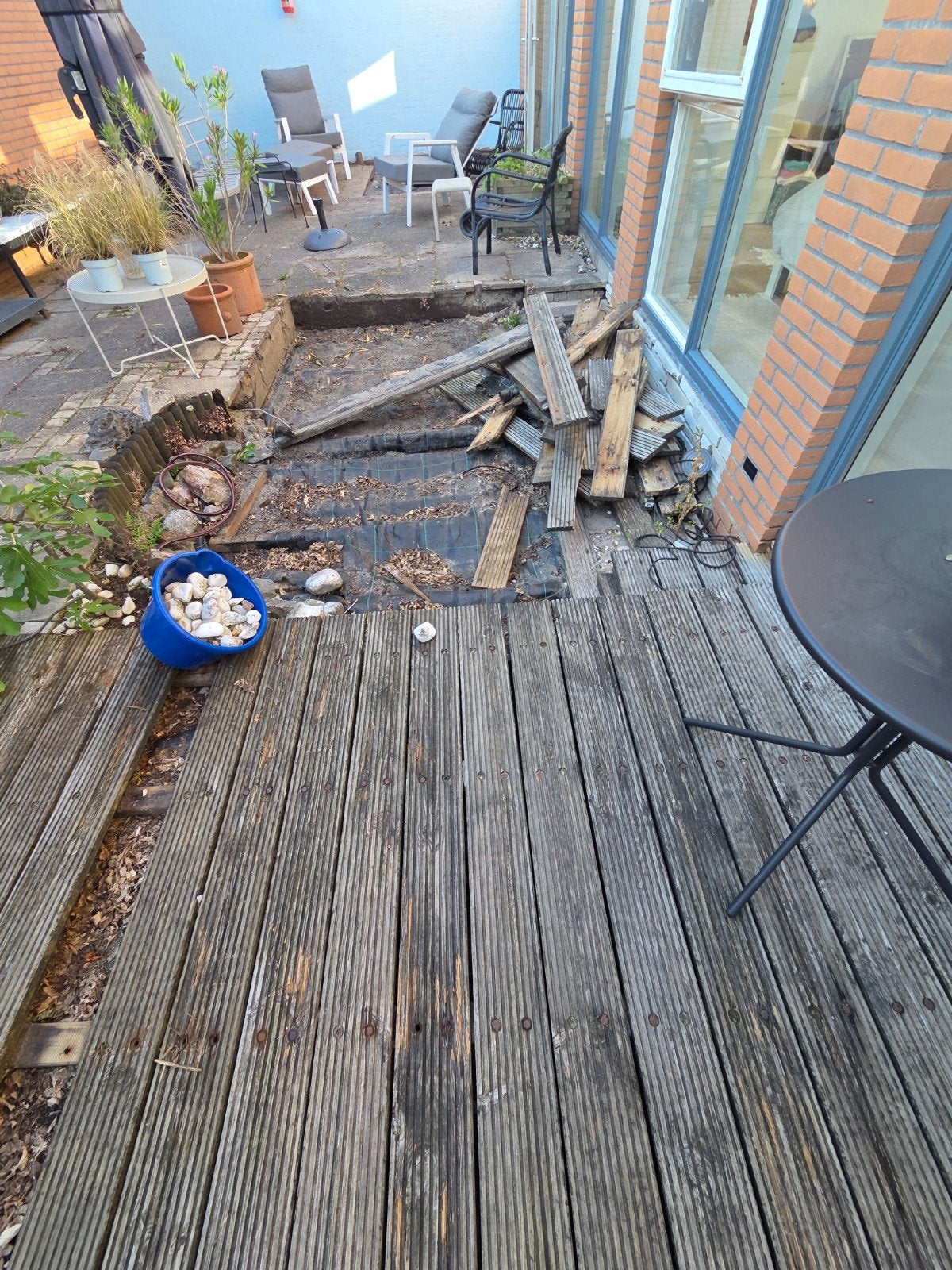 Gebruikte houten vlonderplanken, Ophalen, Gebruikt, Hout