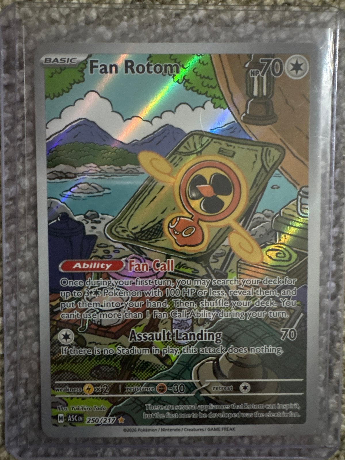 Fan Rotom ASC 250/217 Ascended Heroes, Ophalen of Verzenden, Zo goed als nieuw, Losse kaart, Foil