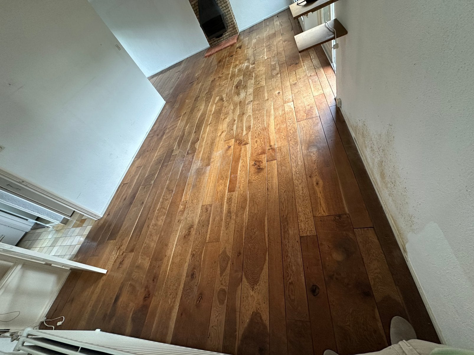 Eiken houten vloer, Ophalen, Zo goed als nieuw, 25 tot 50 m², Parket