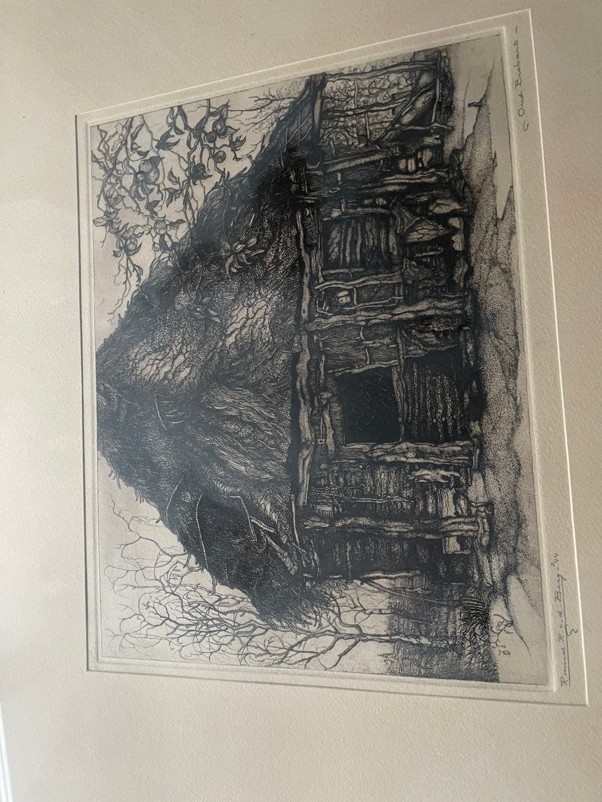 Ruurd van der Berg (1895-1980), Antiek en Kunst, Ophalen, Ingelijst, Gravure, Landschappen