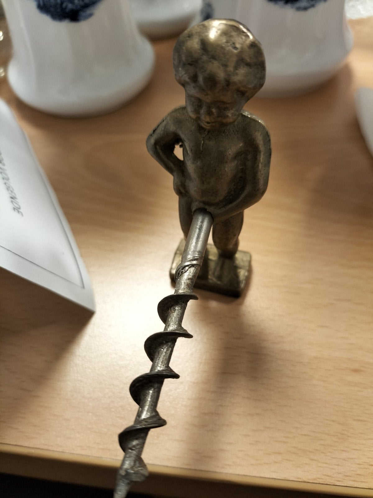 Antieke Manneken Pis Kurkentrekker, Ophalen of Verzenden