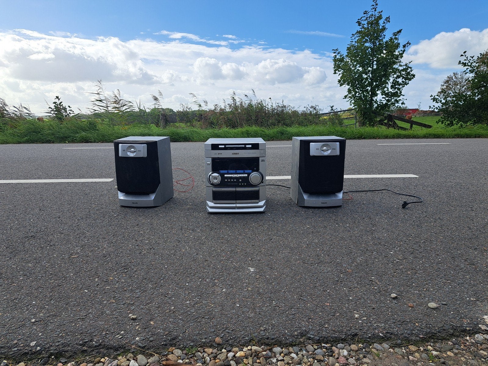 Philips Stereoset met CD, FM en Cassette's, Audio, Tv en Foto, Ophalen of Verzenden, Zo goed als nieuw, Speakers, Philips