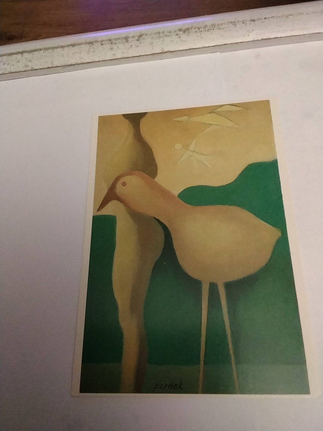 Perdok Ansichtkaart - Vrouw met vogel, Ophalen of Verzenden, 1960 tot 1980, Ongelopen