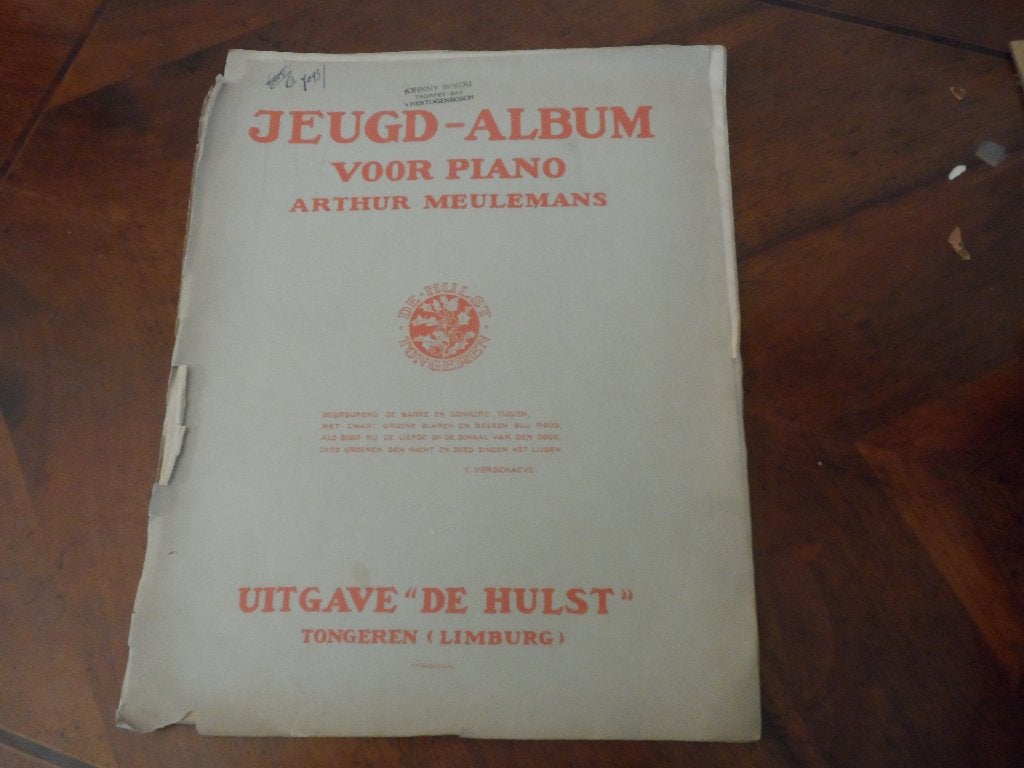 Arthur meulemans - jeugd album voor piano, Gebruikt, Ophalen of Verzenden, Artiest of Componist, Piano