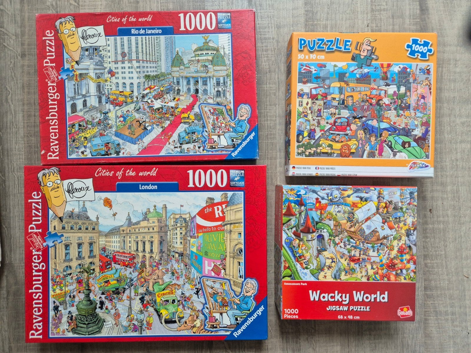 4x  puzzels   € 8,50, Ophalen, 500 t/m 1500 stukjes, Zo goed als nieuw