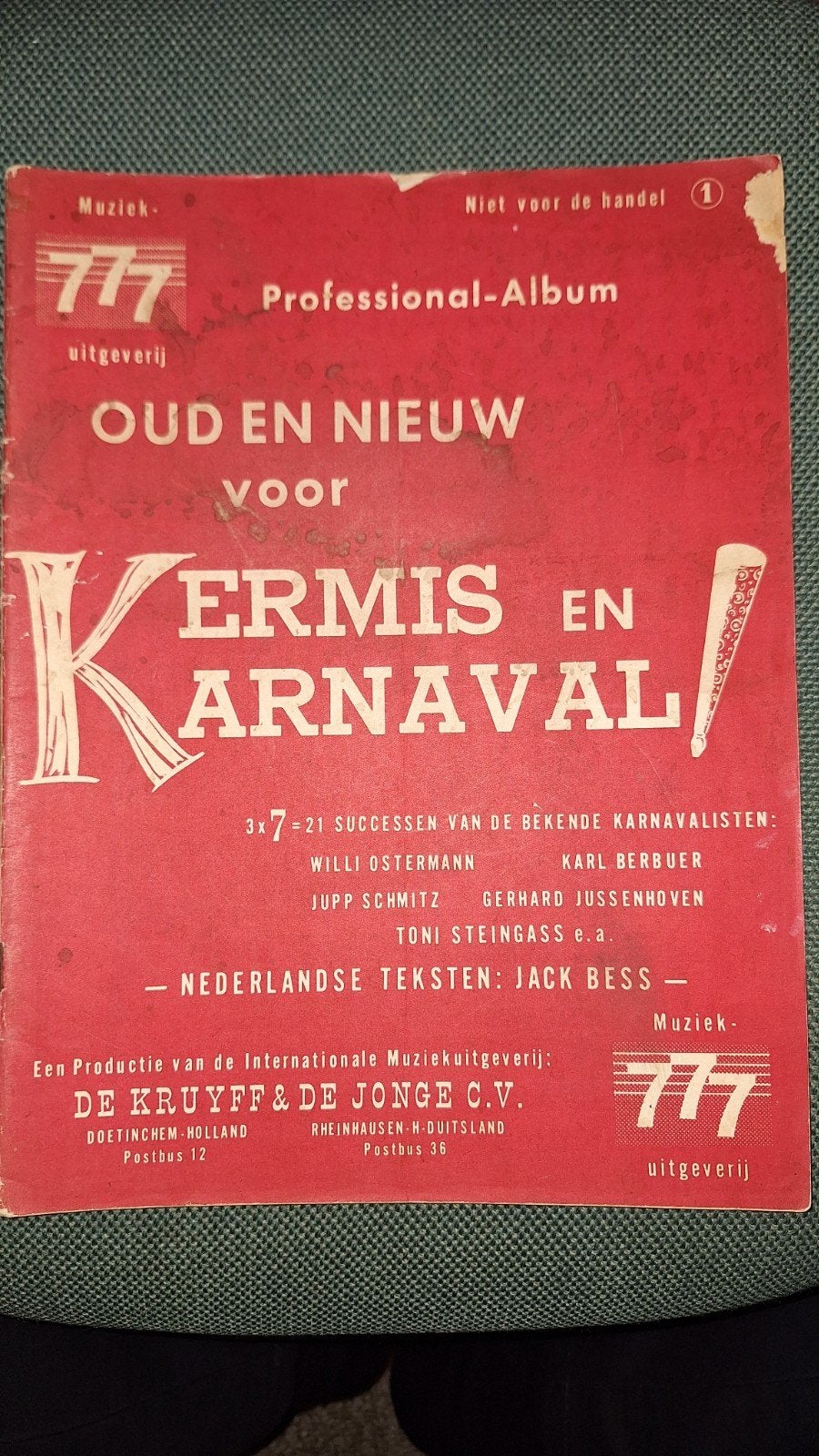 Oud en Nieuw voor Kermis en Carnaval, Piano, Gebruikt, Overige genres, Overige soorten