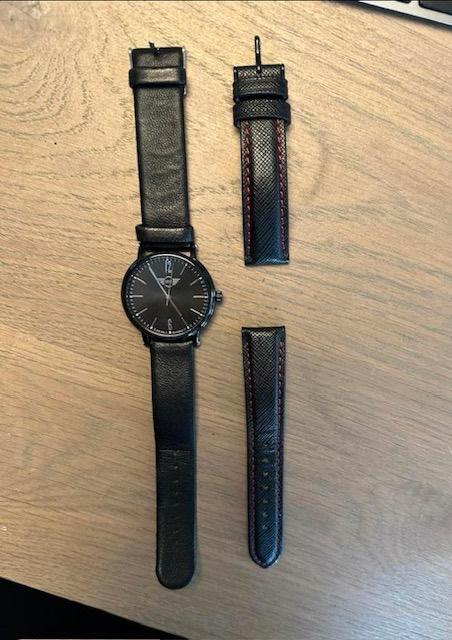 Mini Cooper Swiss Watch, Overige merken, Leer, Staal, Polshorloge