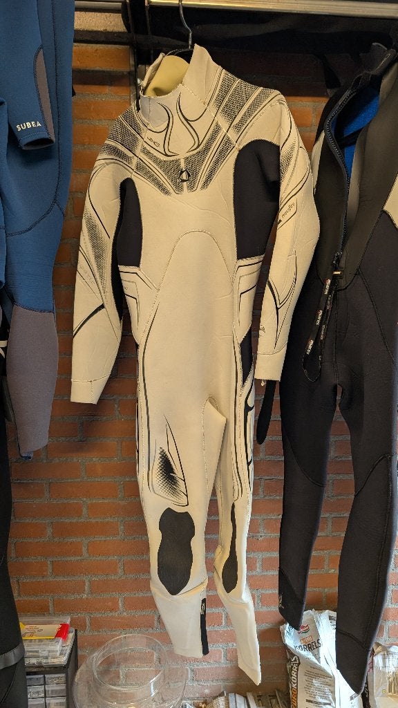 Mystic Boarding wit wetsuit maat MT, Watersport en Boten, Watersportkleding, Wetsuit, Ophalen of Verzenden, Zo goed als nieuw