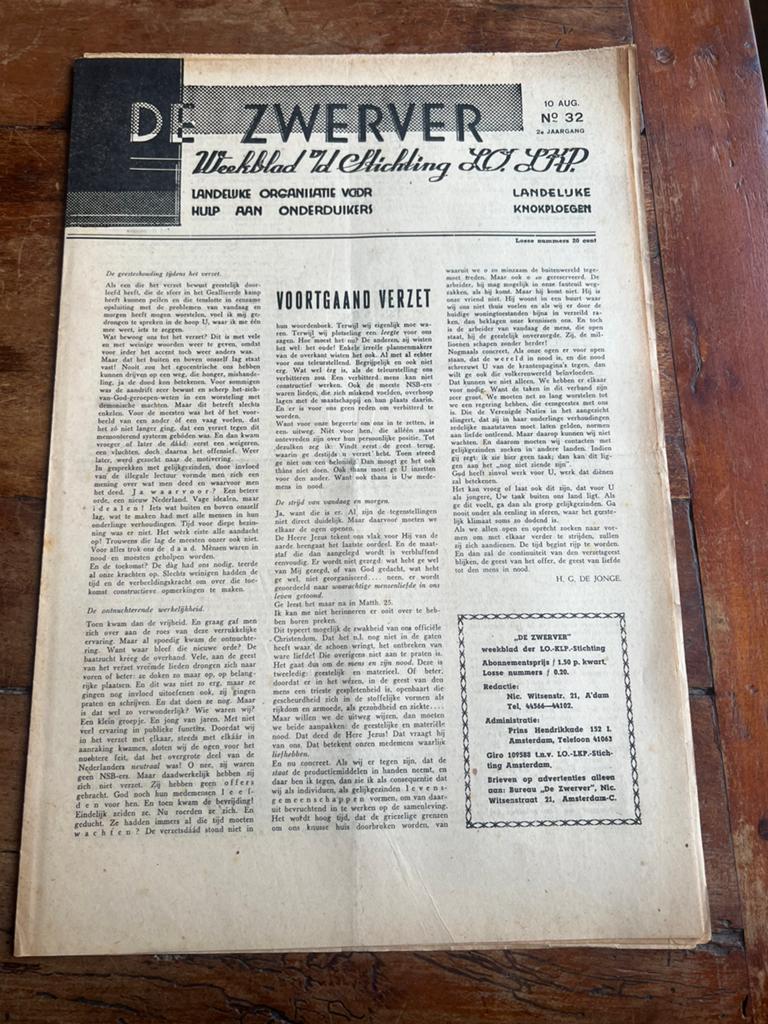 Verzet blad LO LKP oa verzet De Bilt Hilversum Utrecht, Ophalen of Verzenden, Nederland, Boek of Tijdschrift