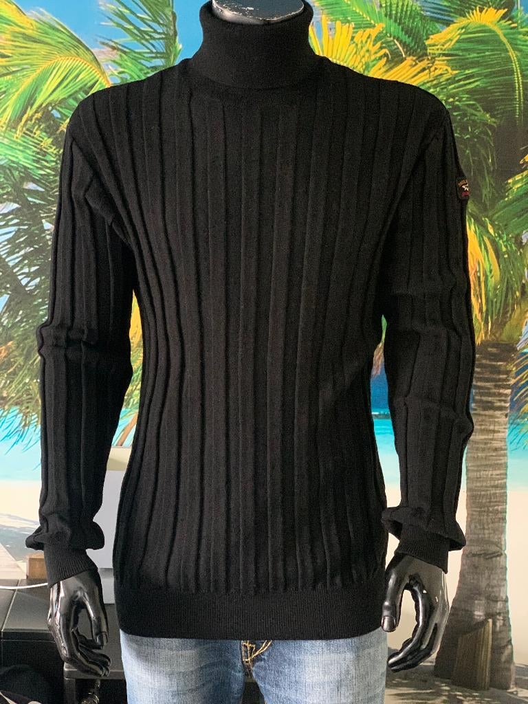 *PAUL & SHARK* ZGAN Zéér Mooie ZWARTE Structuur COLTRUI., Kleding | Heren, Truien en Vesten, Verzenden, Zwart, Overige maten, Zo goed als nieuw