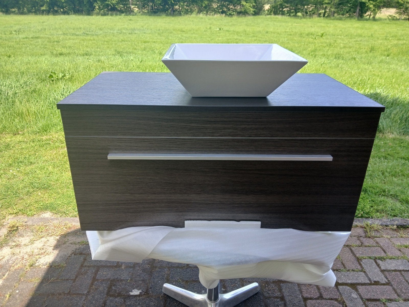 Wastafelkast met wasbak - Nieuw in doos, Ophalen, Nieuw, 50 tot 100 cm, Minder dan 100 cm