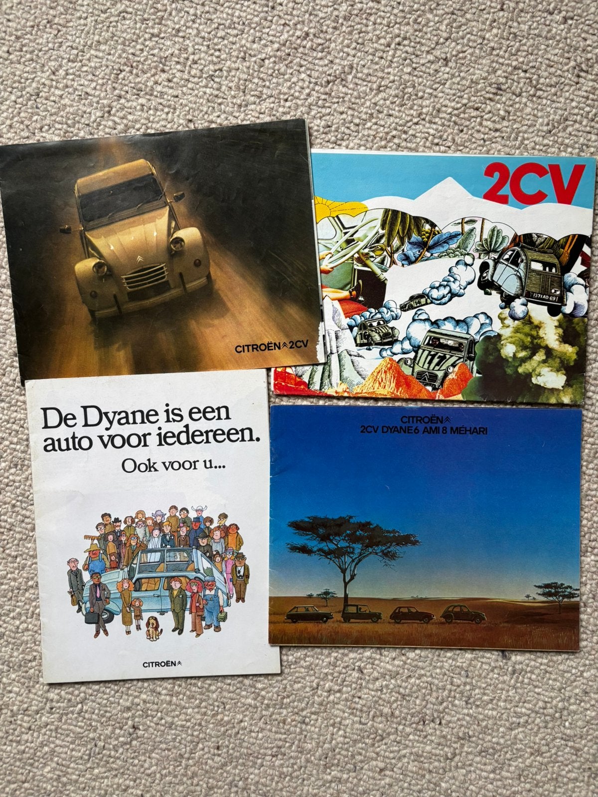 Brochures Citroen 2CV & Dyane 1971-1977, Boeken, Ophalen of Verzenden, Gelezen, Citroën