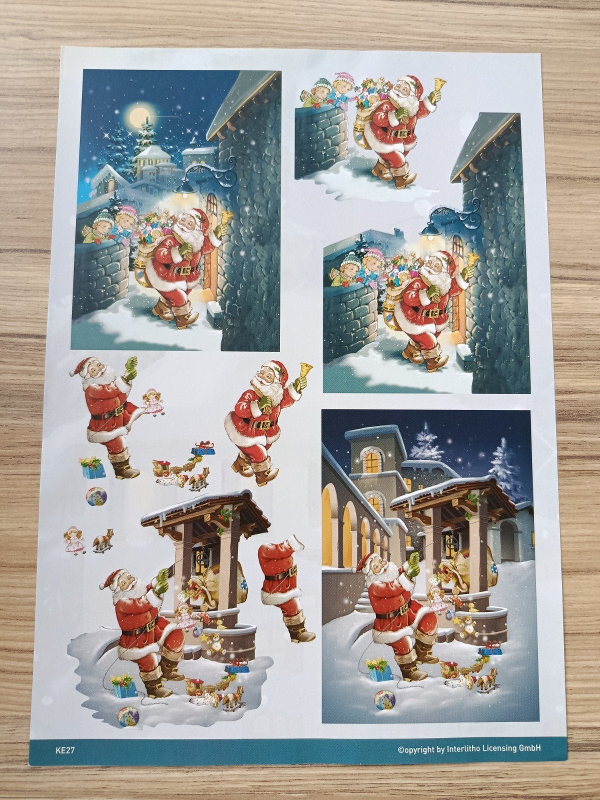 Kerstman, Knipvel,, Hobby en Vrije tijd, Kaarten | Zelf maken, Ophalen of Verzenden, Nieuw, Kerst, Knipvel