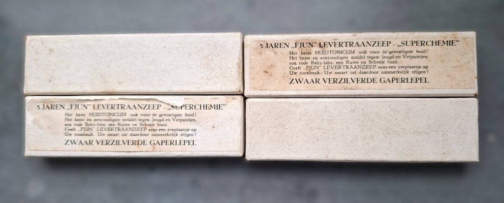 4x vintage zwaar verzilverde gaperlepel Fjun gaper drogist, Ophalen of Verzenden