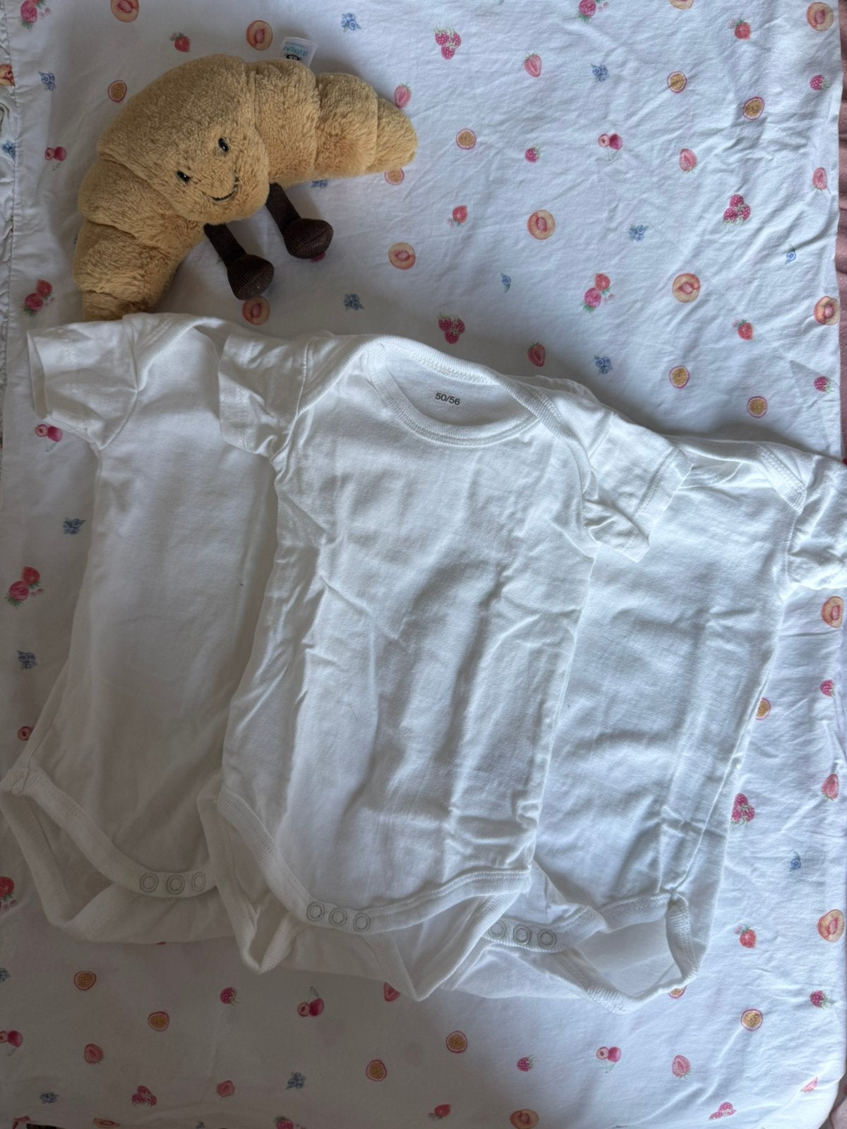 Zeeman witte romper korte mouwen 3 stuks Maat 50-56, Ophalen of Verzenden, Zo goed als nieuw, Jongetje of Meisje, Nacht- of Onderkleding