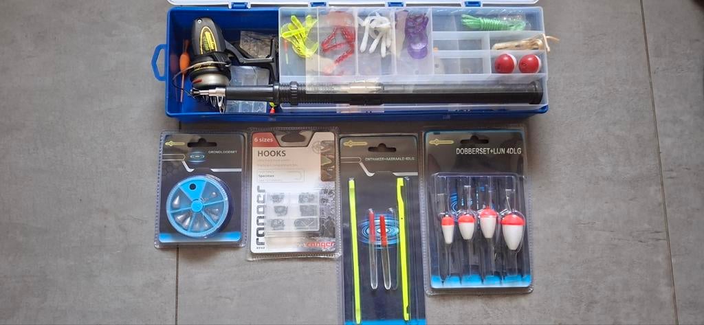 Complete visuitrusting met hengel, molen en accessoires, Ophalen of Verzenden, Overige typen