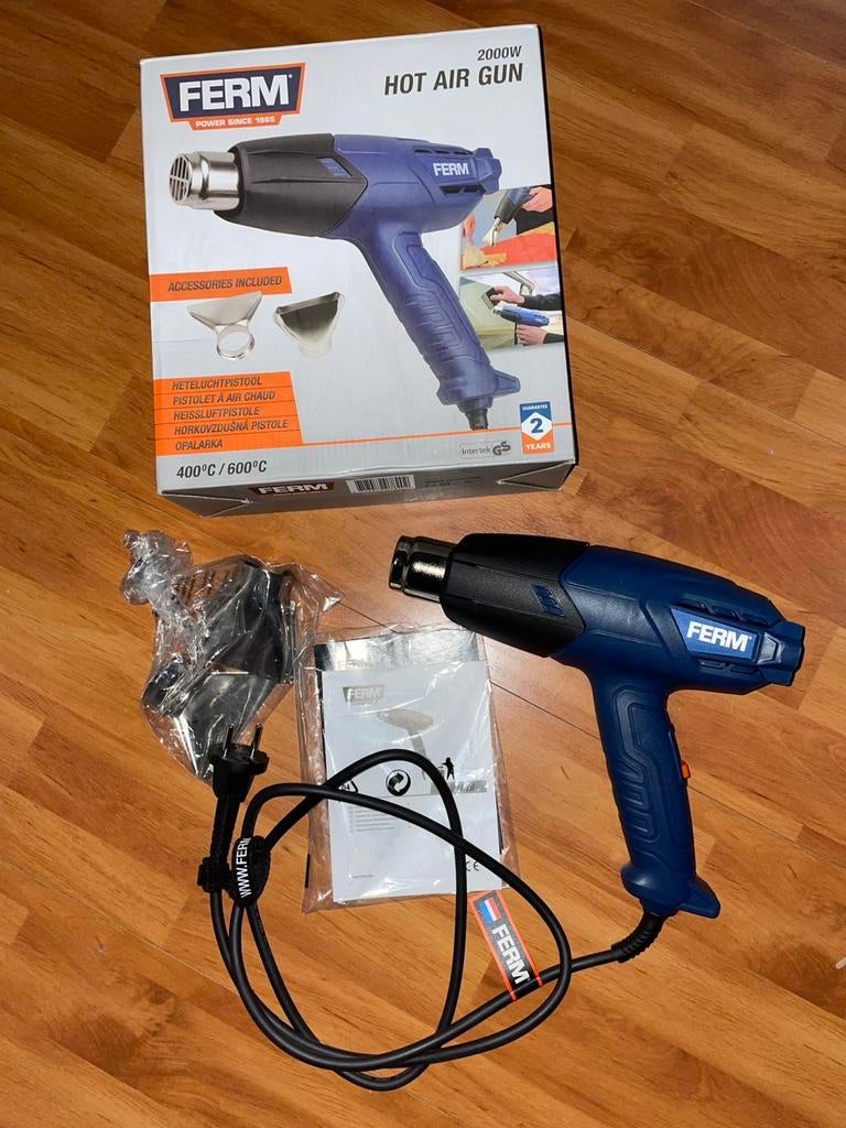NIEUW FERM Heteluchtpistool, Heat gun, Hot Air verf fohn, Ophalen of Verzenden, Zo goed als nieuw