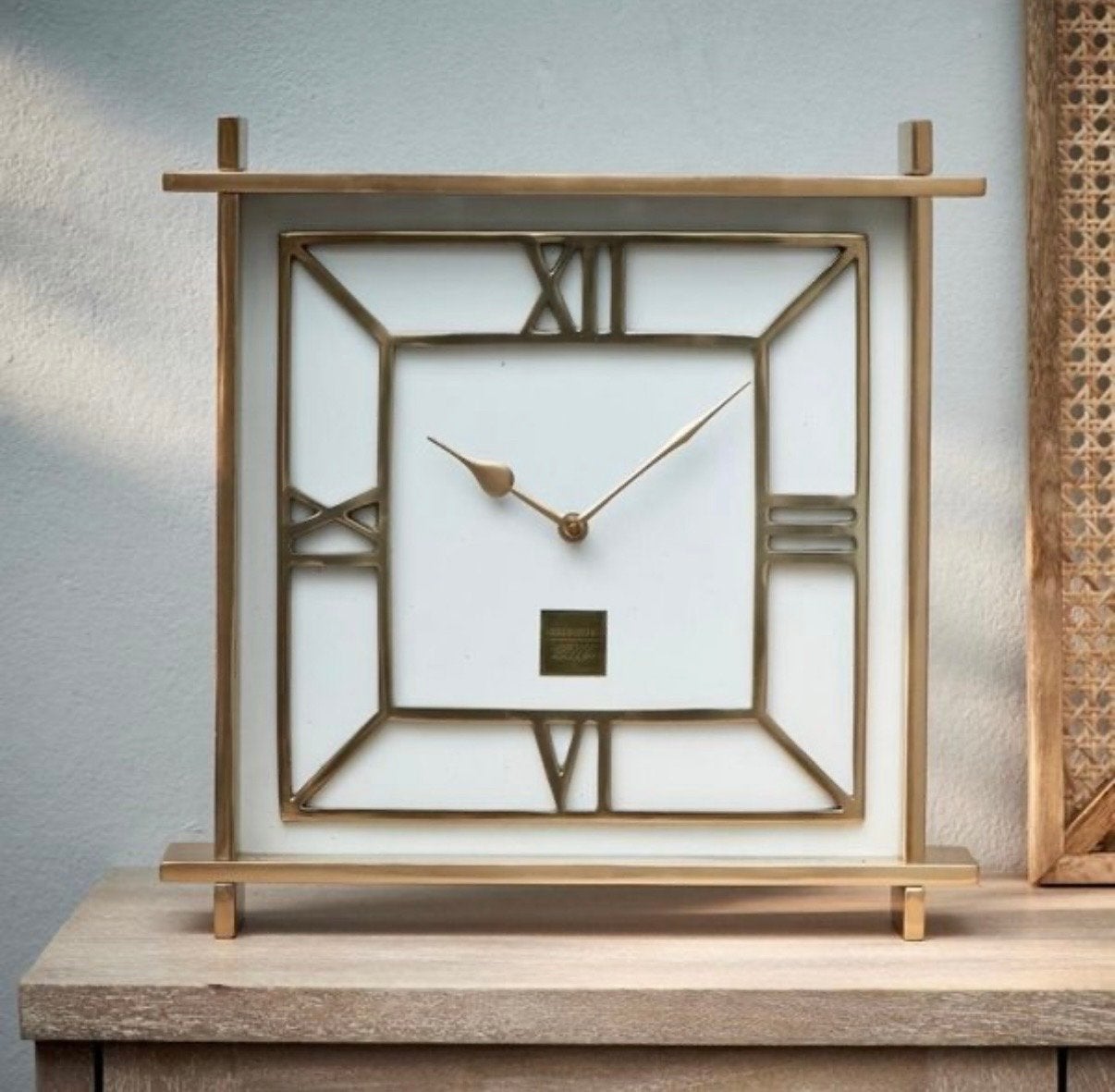 Riviera Maison Gold Label Klok, Huis en Inrichting, Woonaccessoires | Klokken, Goud, Nieuw, Ophalen of Verzenden, Modern