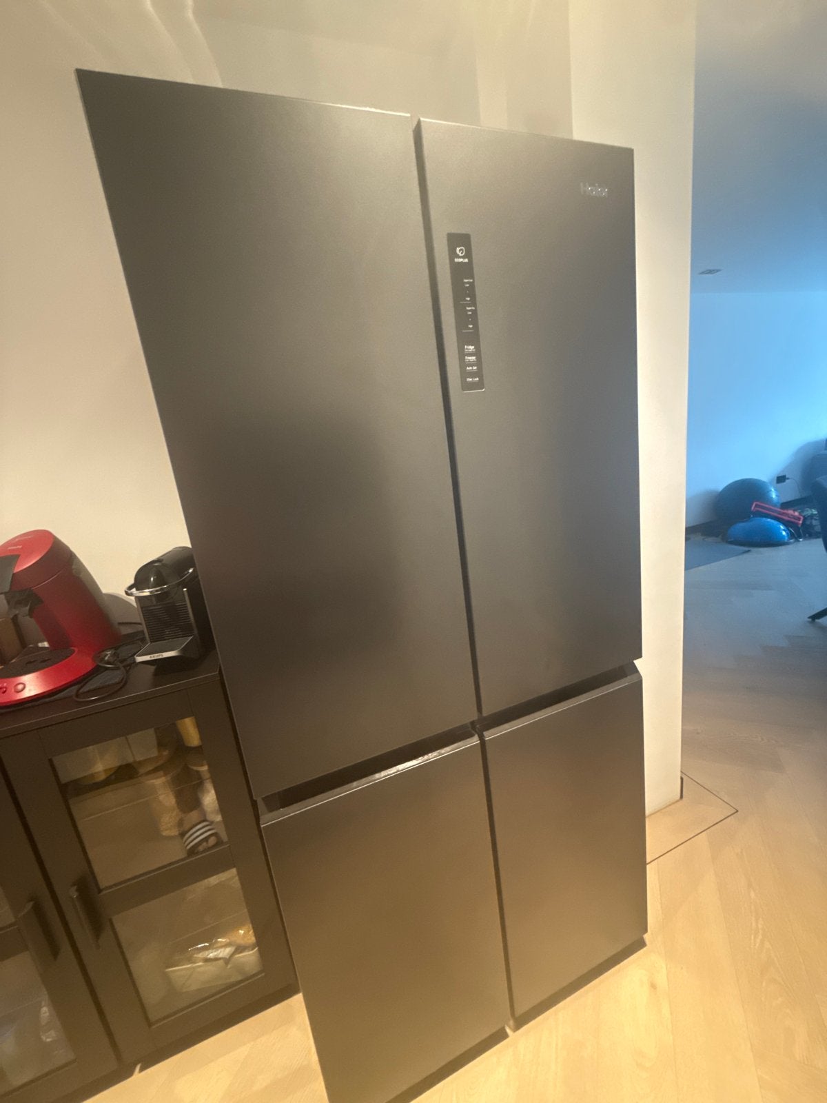 Haier Amerikaanse Koelkast - Zo goed als nieuw, Ophalen, 200 liter of meer, 60 cm of meer, Met aparte vriezer