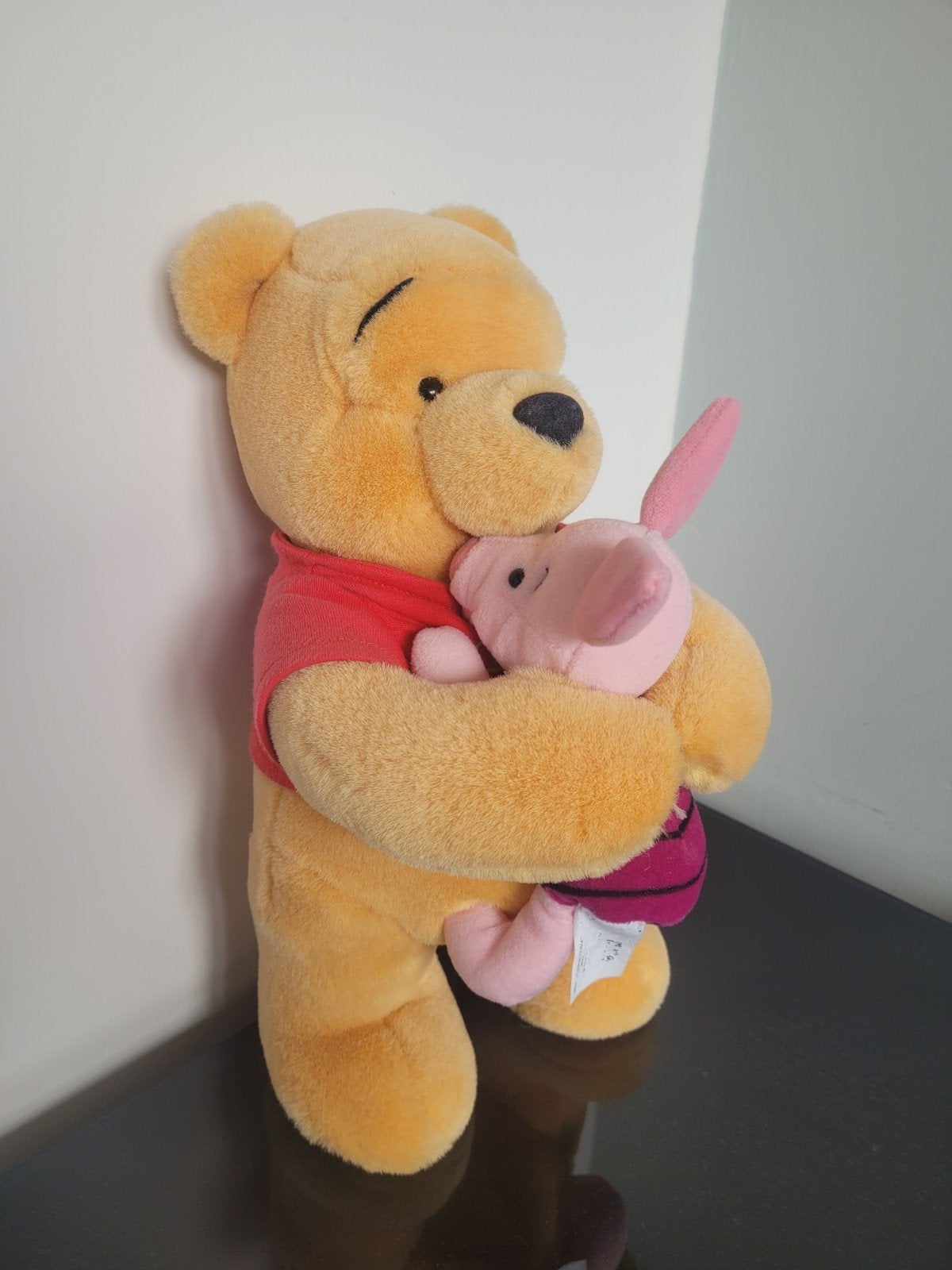 Winnie de Poeh knuffel met Knorretje 35cm, Kinderen en Baby's, Speelgoed | Knuffels en Pluche, Disney, Geel, Beer, Ophalen of Verzenden