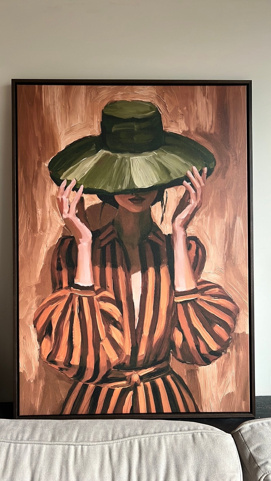 Schilderij Olive elegance 80x120 met baklijst, Ophalen of Verzenden