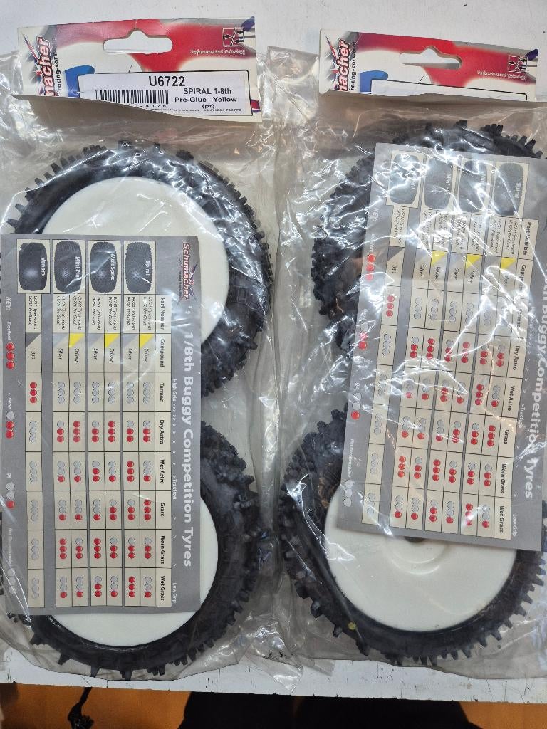 Schumacher Spiral U67220 op witte velg, Ophalen, Nieuw, Onderdeel, Nitro