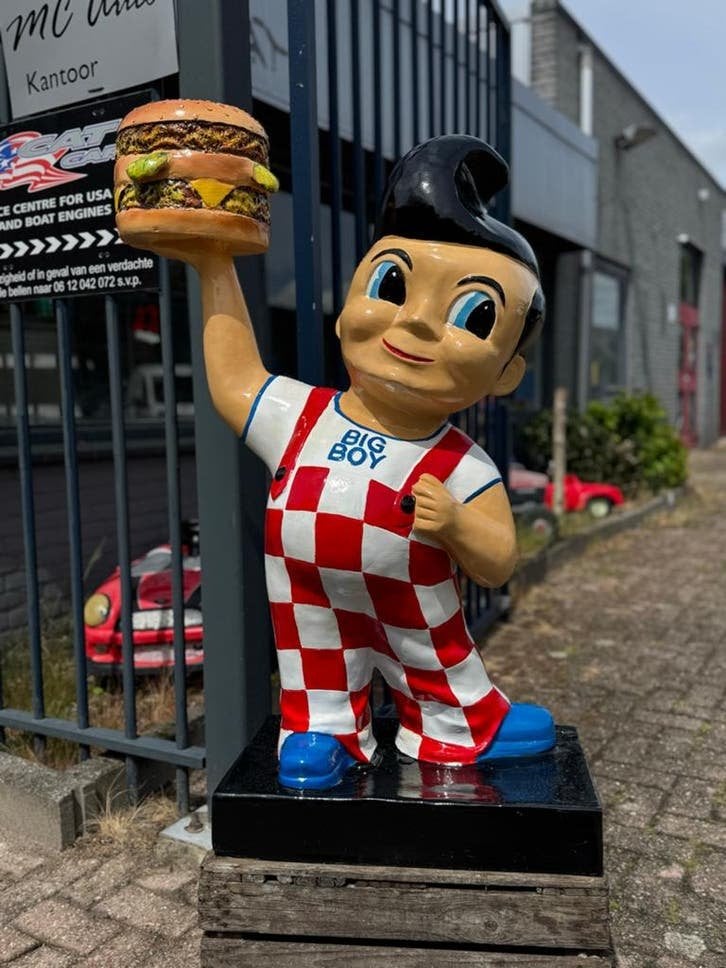 Grote Big Boy Hamburger Standbeeld - Vintage Stijl, Ophalen, Zo goed als nieuw, Mens