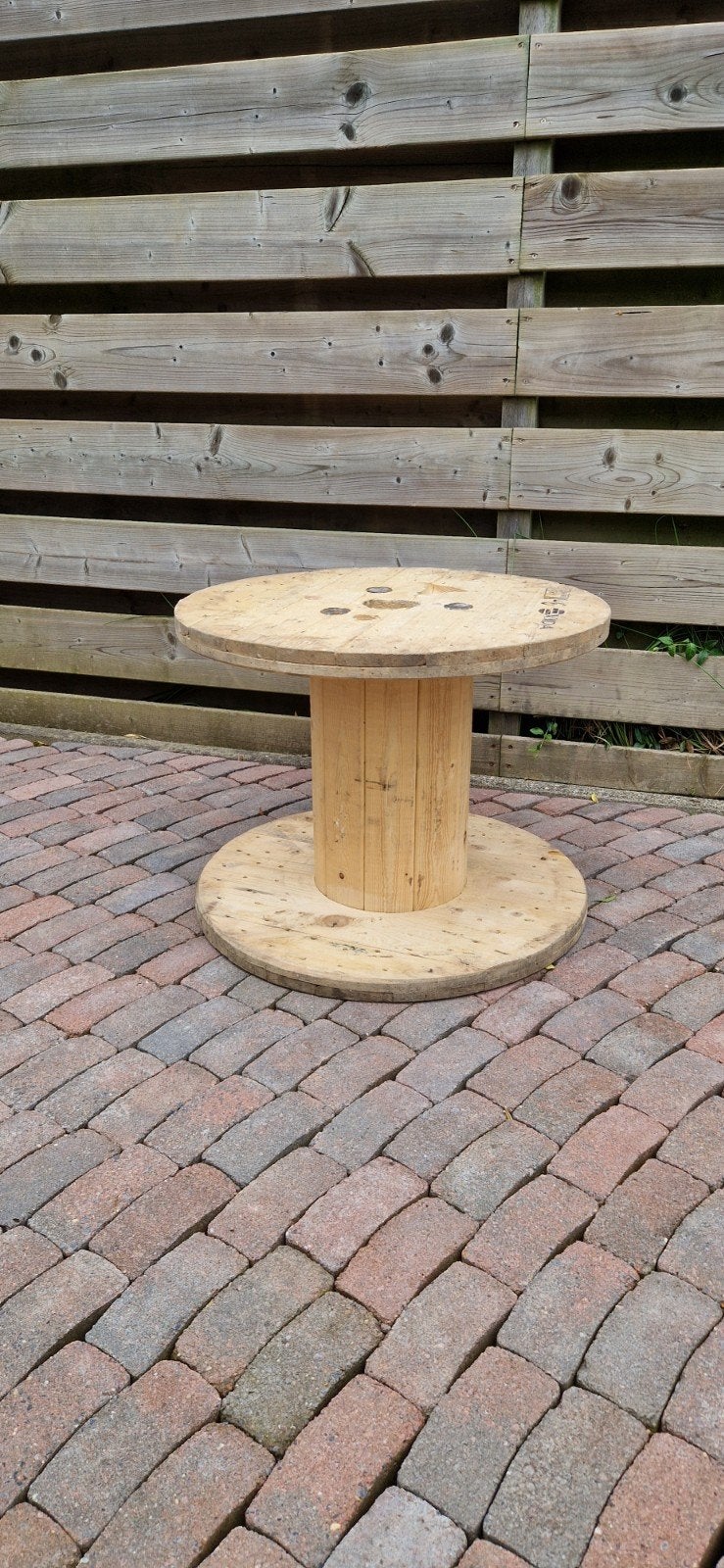 Houten Haspel, Tuin en Terras, Tuintafels, Ophalen of Verzenden, Gebruikt, Rond, Hout