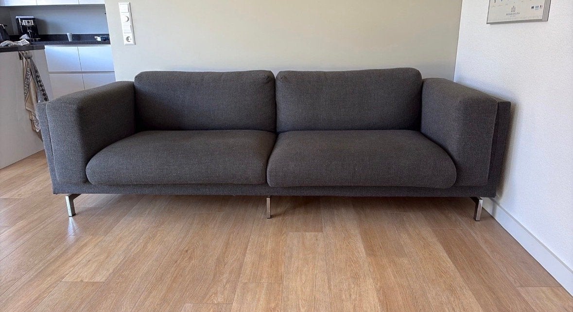 IKEA Karlstad, donkergrijze, 2-zitsbank, Ophalen, 150 tot 200 cm, Tweepersoons, 75 tot 100 cm