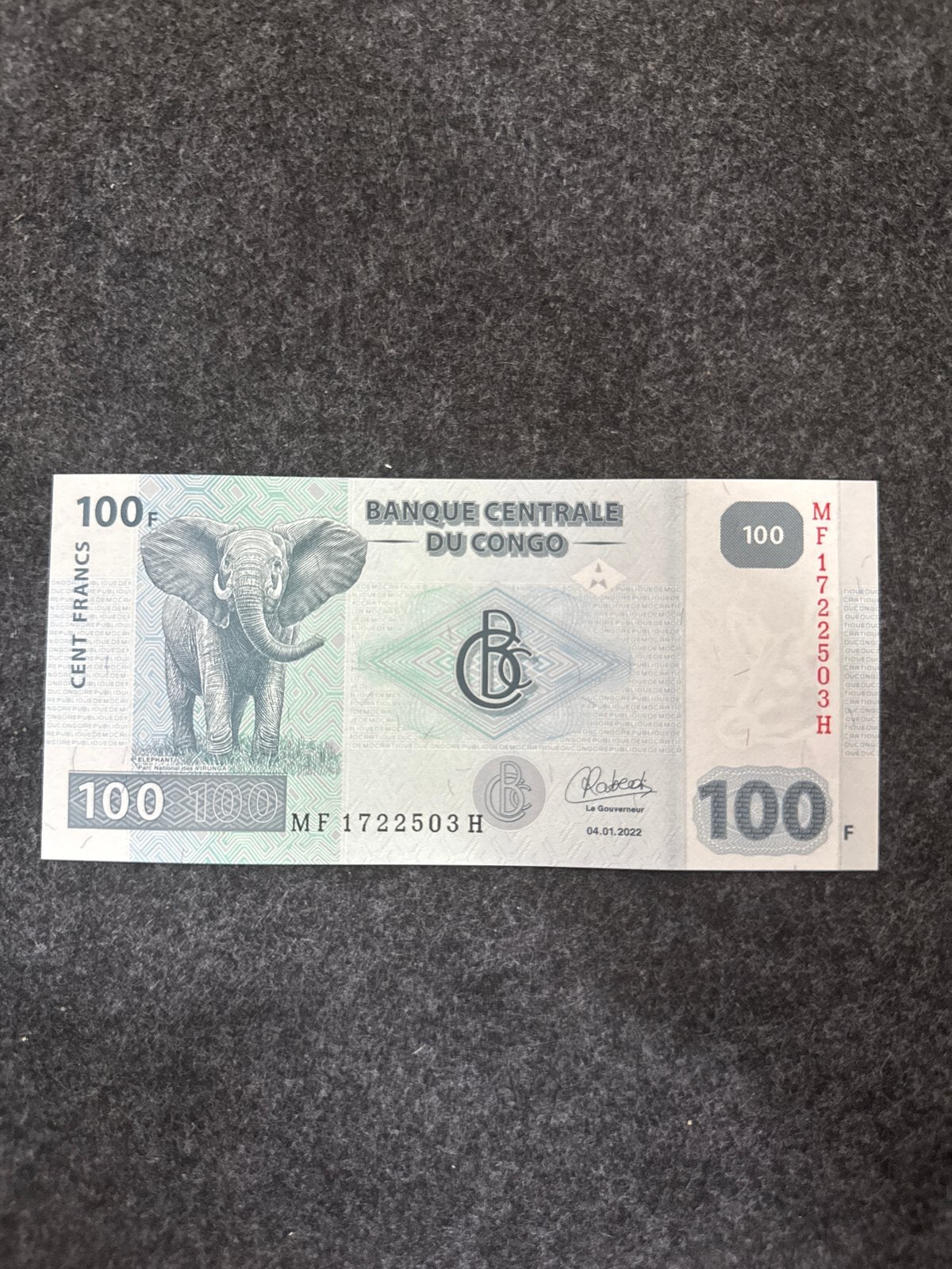 100 Congolese frank - Democratische Republiek Congo, Ophalen of Verzenden, Los biljet