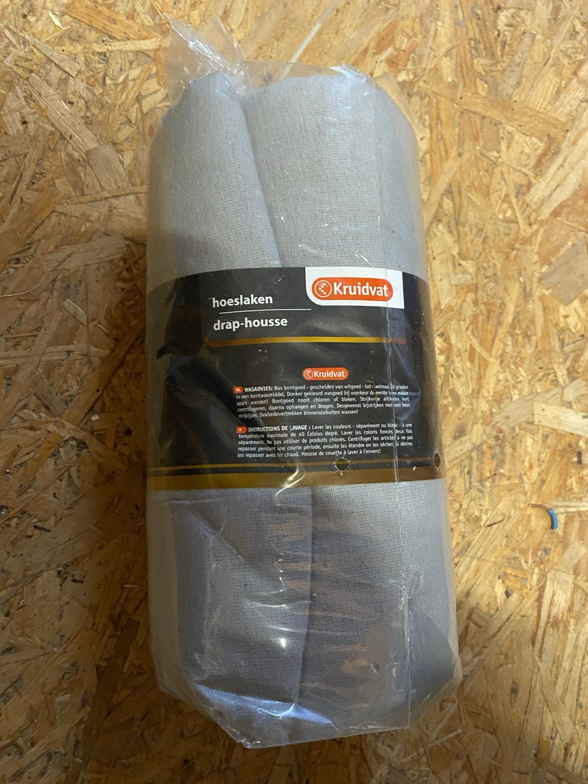 Kruidvat Hoeslaken Flannel Grijs - Nieuw 180-200cm., Hoeslaken of Sloop, Katoen, Ophalen of Verzenden, Overige merken